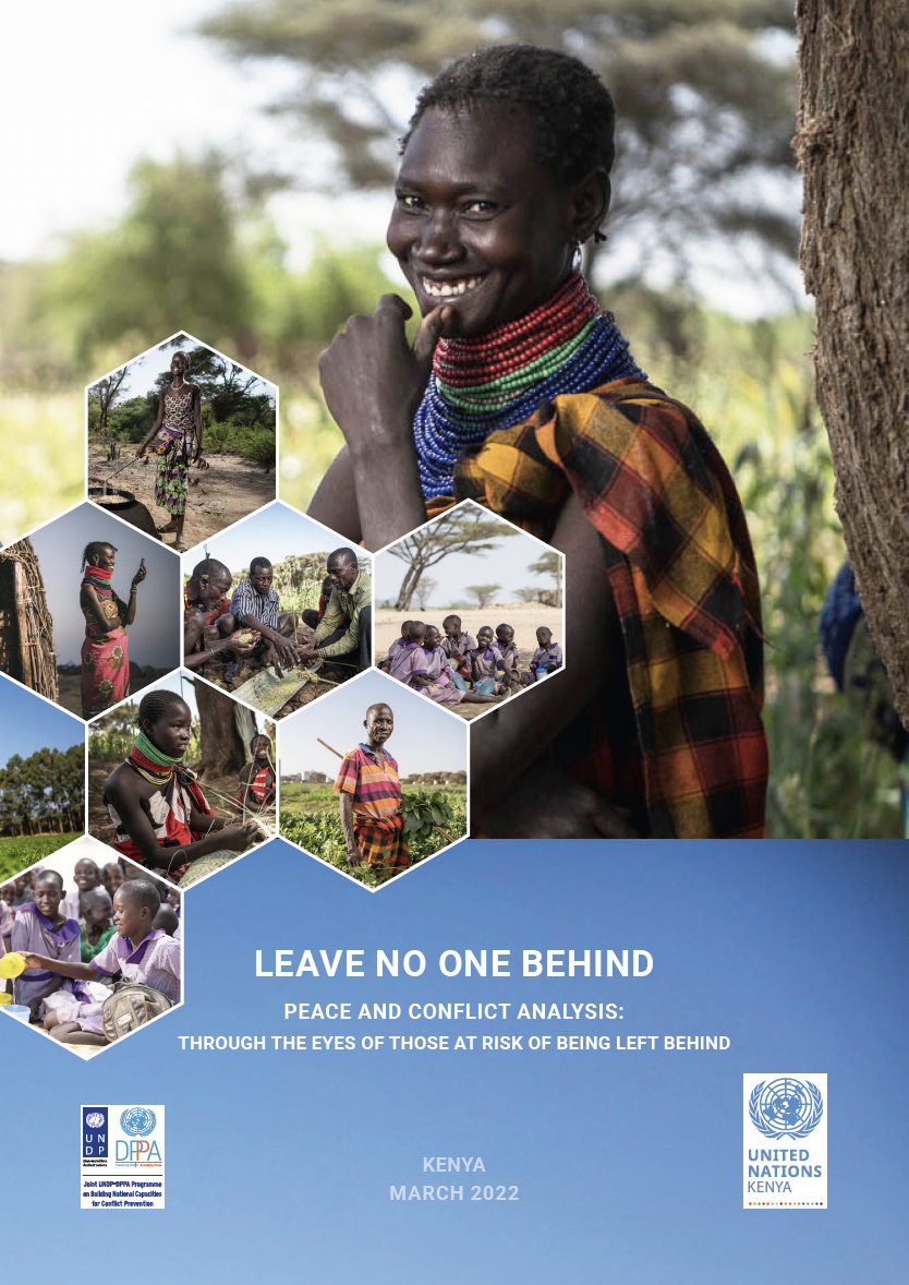 LNOB report “Leave no one behind. Peace and Conflict Analysis: Through the eyes of those at risk of being left behind” by UN Kenya and GoK March 2022