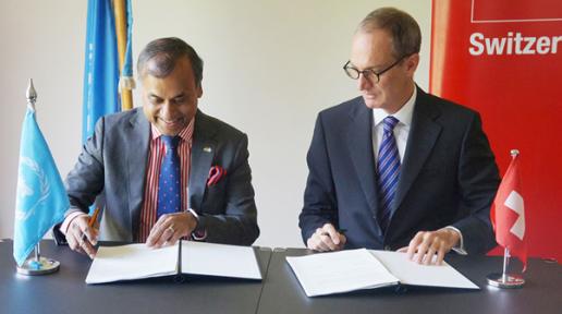 Signing of Swiss support agreement